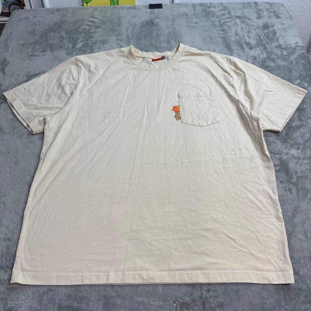 Nintendo Legend of Zelda Korok Pocket T-Shirt Mens Large Beige Cotton Tee L